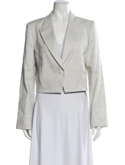 Pre-owned Twp Linen Blazer W/ Tags In Grey