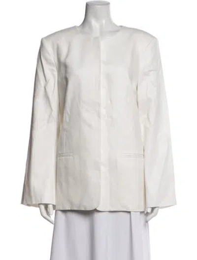 Pre-owned Twp Linen Blazer W/ Tags In White