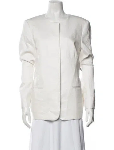 Pre-owned Twp Linen Blazer W/ Tags In White