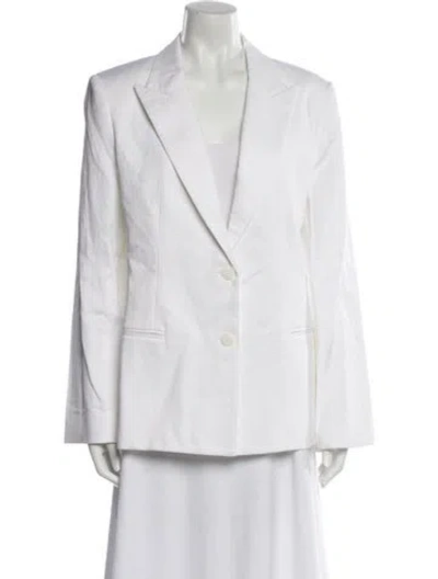 Pre-owned Twp Linen Blazer In White