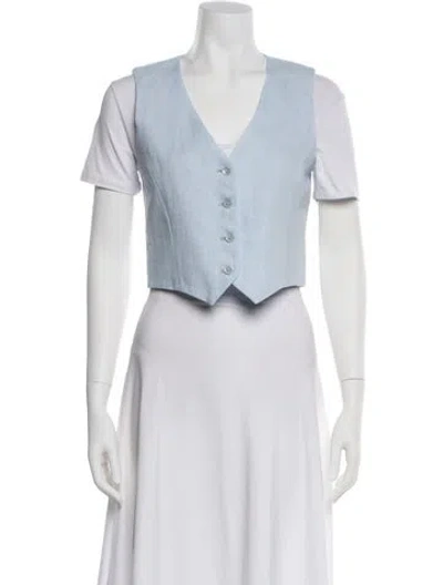 Pre-owned Twp Linen Bolero W/ Tags In Blue