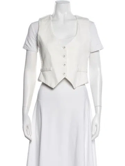 Pre-owned Twp Linen Evening Jacket In White