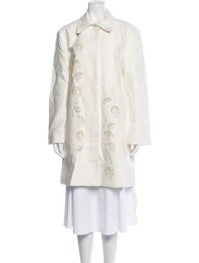 Pre-owned Twp Linen Floral Print Coat In Neutrals