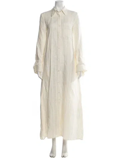 Pre-owned Twp Linen Long Dress In Neutrals