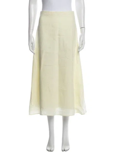 Pre-owned Twp Linen Long Skirt In Neutrals