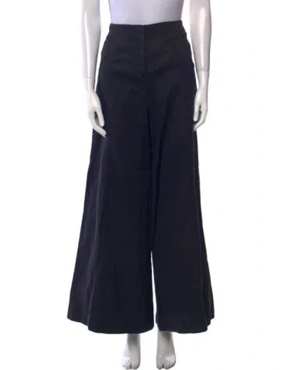 Pre-owned Twp Linen Wide Leg Pants In Black
