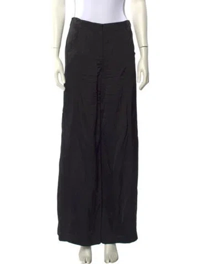 Pre-owned Twp Linen Wide Leg Pants In Black