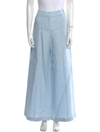 Pre-owned Twp Linen Wide Leg Pants In Blue