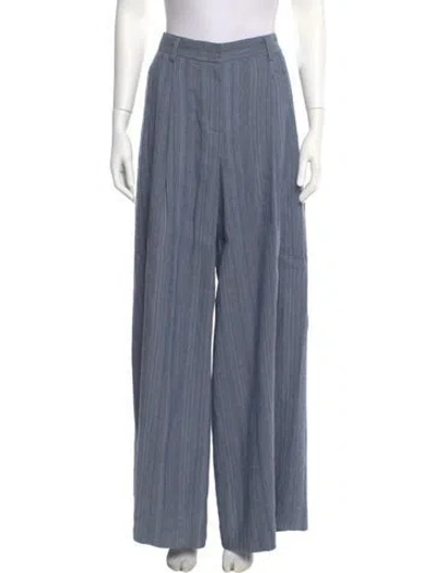 Pre-owned Twp Linen Wide Leg Pants In Blue