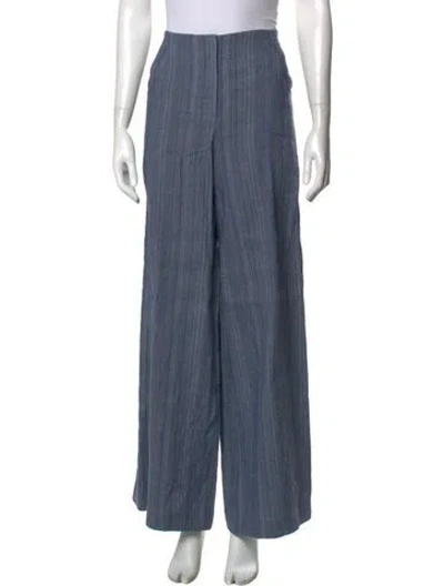 Pre-owned Twp Linen Wide Leg Pants In Blue