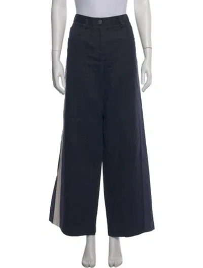 Pre-owned Twp Linen Wide Leg Pants In Blue