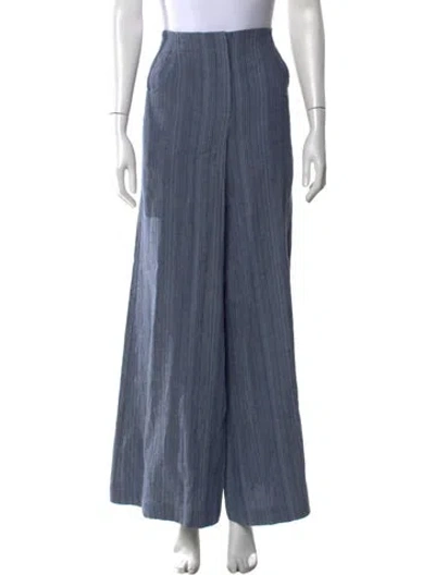 Pre-owned Twp Linen Wide Leg Pants In Blue