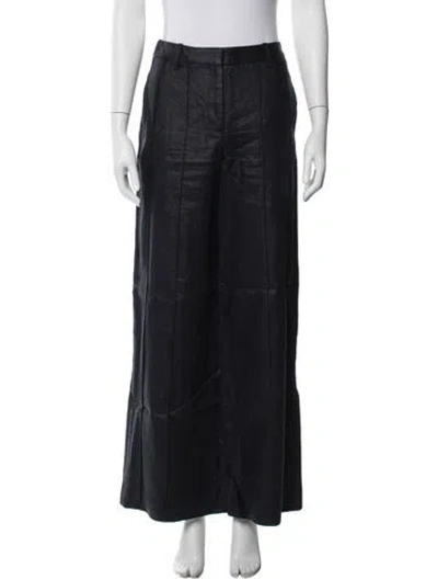 Pre-owned Twp Linen Wide Leg Pants In Blue