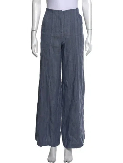Pre-owned Twp Linen Wide Leg Pants In Blue