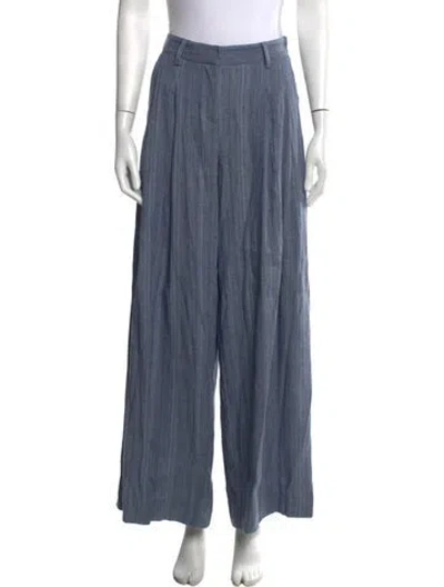 Pre-owned Twp Linen Wide Leg Pants In Blue