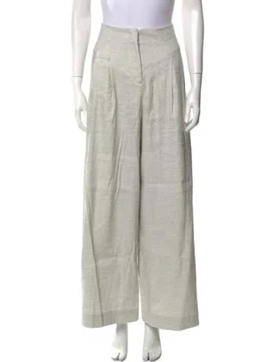 Pre-owned Twp Linen Wide Leg Pants In Gray