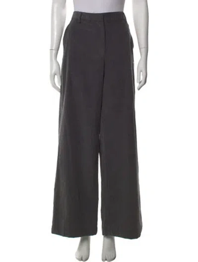 Pre-owned Twp Linen Wide Leg Pants In Gray
