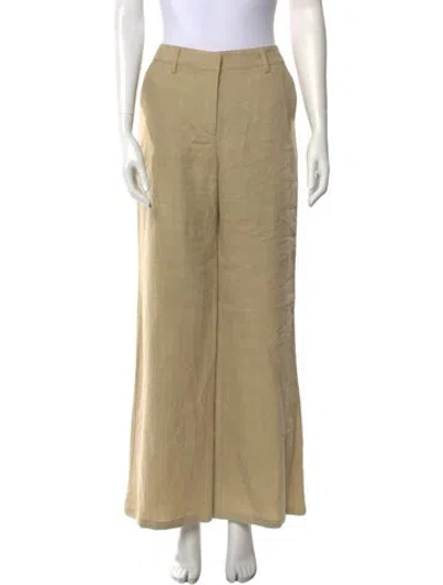 Pre-owned Twp Linen Wide Leg Pants In Neutral