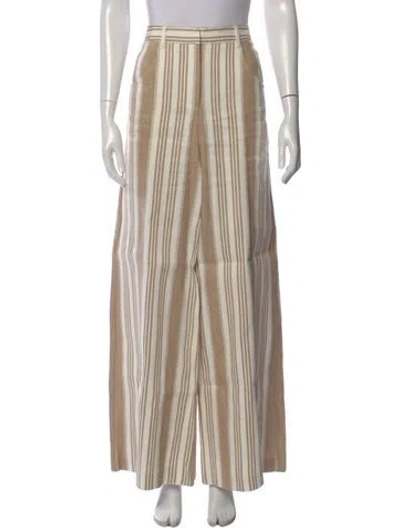 Pre-owned Twp Linen Wide Leg Pants In Neutral