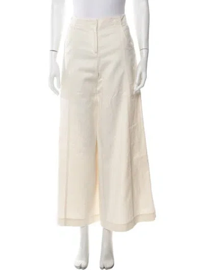 Pre-owned Twp Linen Wide Leg Pants In Neutrals