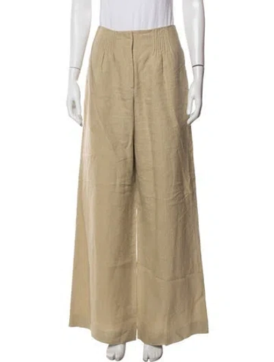 Pre-owned Twp Linen Wide Leg Pants In Neutrals