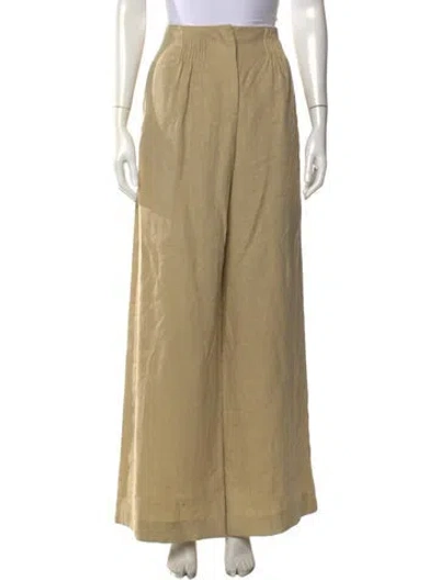 Pre-owned Twp Linen Wide Leg Pants In Neutrals