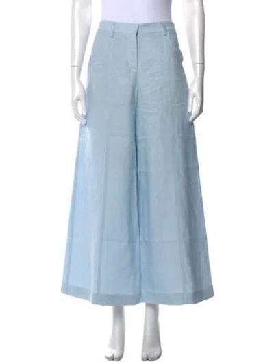 Pre-owned Twp Linen Wide Leg Pants W/ Tags In Blue