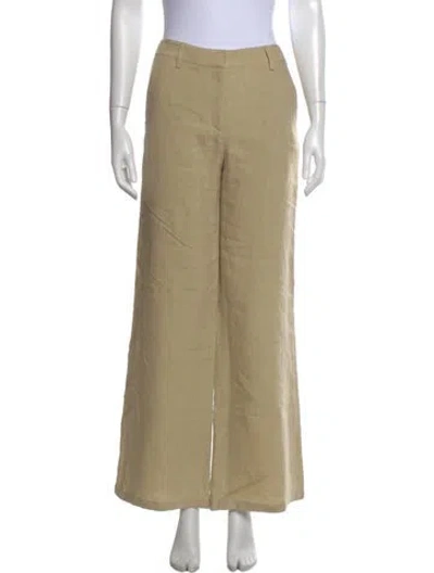 Pre-owned Twp Linen Wide Leg Pants W/ Tags In Neutral