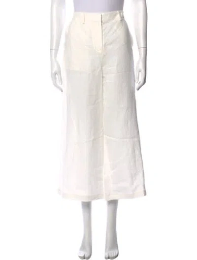 Pre-owned Twp Linen Wide Leg Pants W/ Tags In White