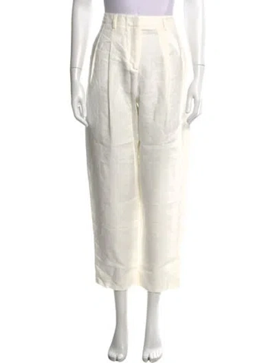 Pre-owned Twp Linen Wide Leg Pants W/ Tags In White