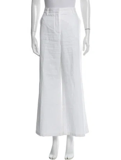 Pre-owned Twp Linen Wide Leg Pants In White