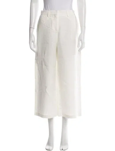 Pre-owned Twp Linen Wide Leg Pants In White