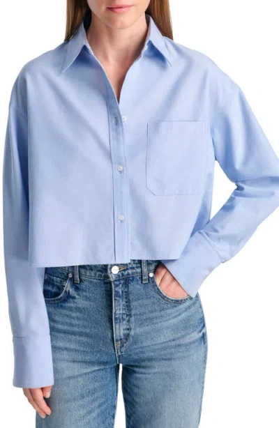 TWP TWP LITTLE BIG JOE BOXY CROP COTTON BUTTON-UP SHIRT