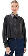 Twp Little Big Joe Button Down Top Urban Chic In Black