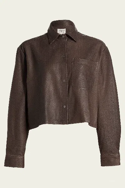 Twp Little Big Joe Shirt In Dark Chocolate In Burgundy