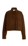 Twp Little Big Joe Suede Shirt Jacket In Brown
