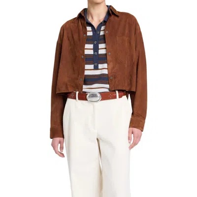 Twp Little Big Joe Wool Blend Shirt In Brown