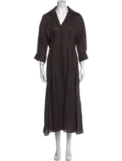 Pre-owned Twp Long Dress In Brown