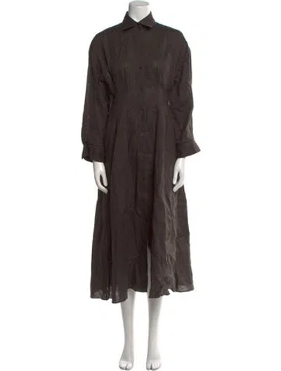 Pre-owned Twp Long Dress In Brown