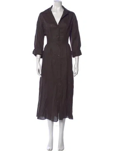 Pre-owned Twp Long Dress In Brown