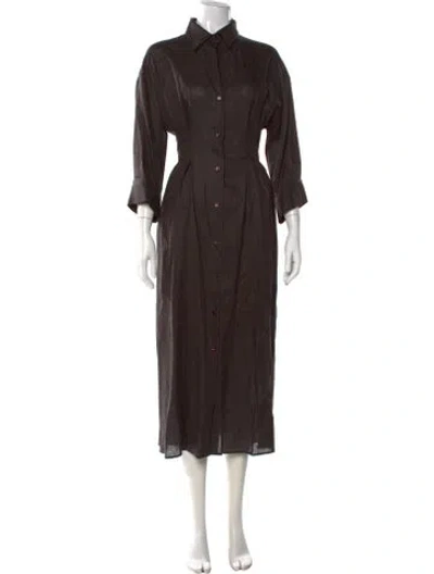 Pre-owned Twp Long Dress In Brown