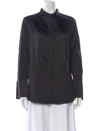 Pre-owned Twp Long Sleeve Blouse In Black