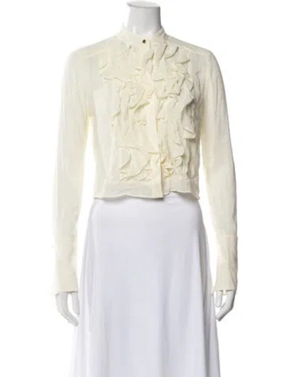 Pre-owned Twp Long Sleeve Blouse In Neutral