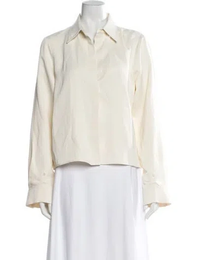 Pre-owned Twp Long Sleeve Blouse In Neutral