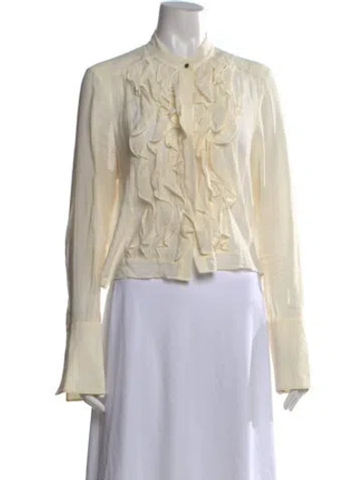 Pre-owned Twp Long Sleeve Blouse In Neutral