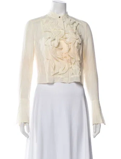 Pre-owned Twp Long Sleeve Blouse In Neutral