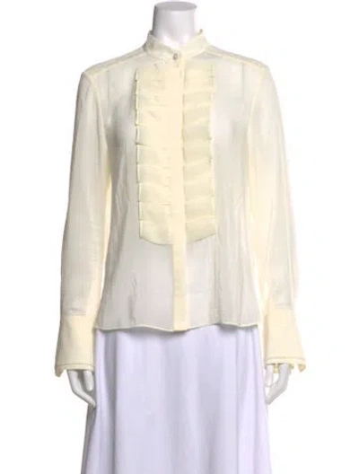 Pre-owned Twp Long Sleeve Blouse In Neutral