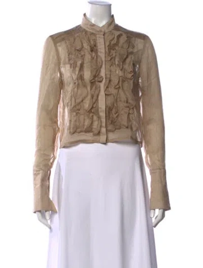 Pre-owned Twp Long Sleeve Blouse In Neutrals