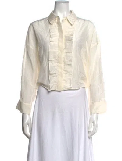 Pre-owned Twp Long Sleeve Blouse In Neutrals