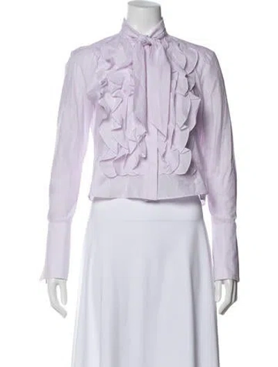 Pre-owned Twp Long Sleeve Blouse In Purple